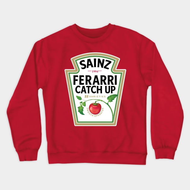 Carlos Sainz Ketchup Crewneck Sweatshirt by Schroenuff